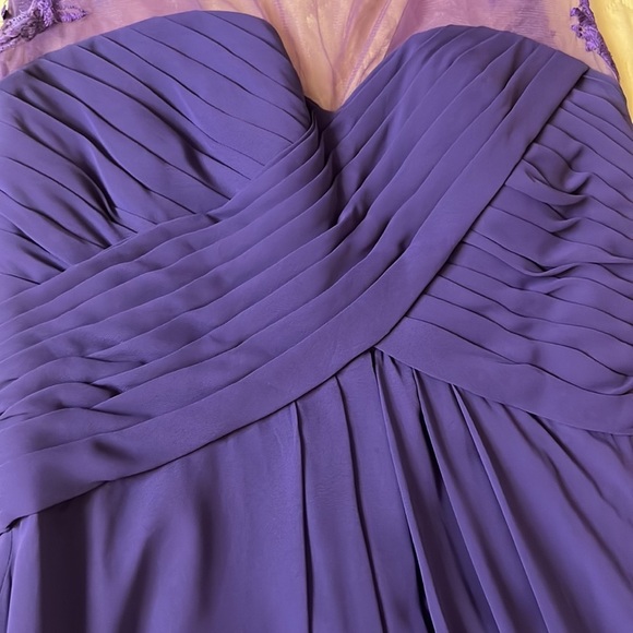 Morilee by Madeline Gardner V-neck Floor-Length Chiffon Evening Dress size 12 - Picture 4 of 14